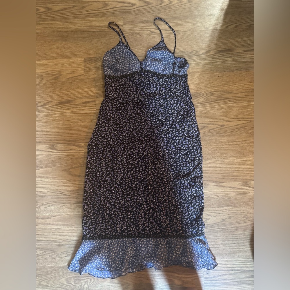Vintage Floral Spaghetti Strap Dress